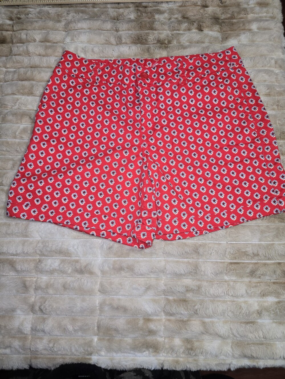 St. John's Bay Red Printed High-Waist Women’s Shorts